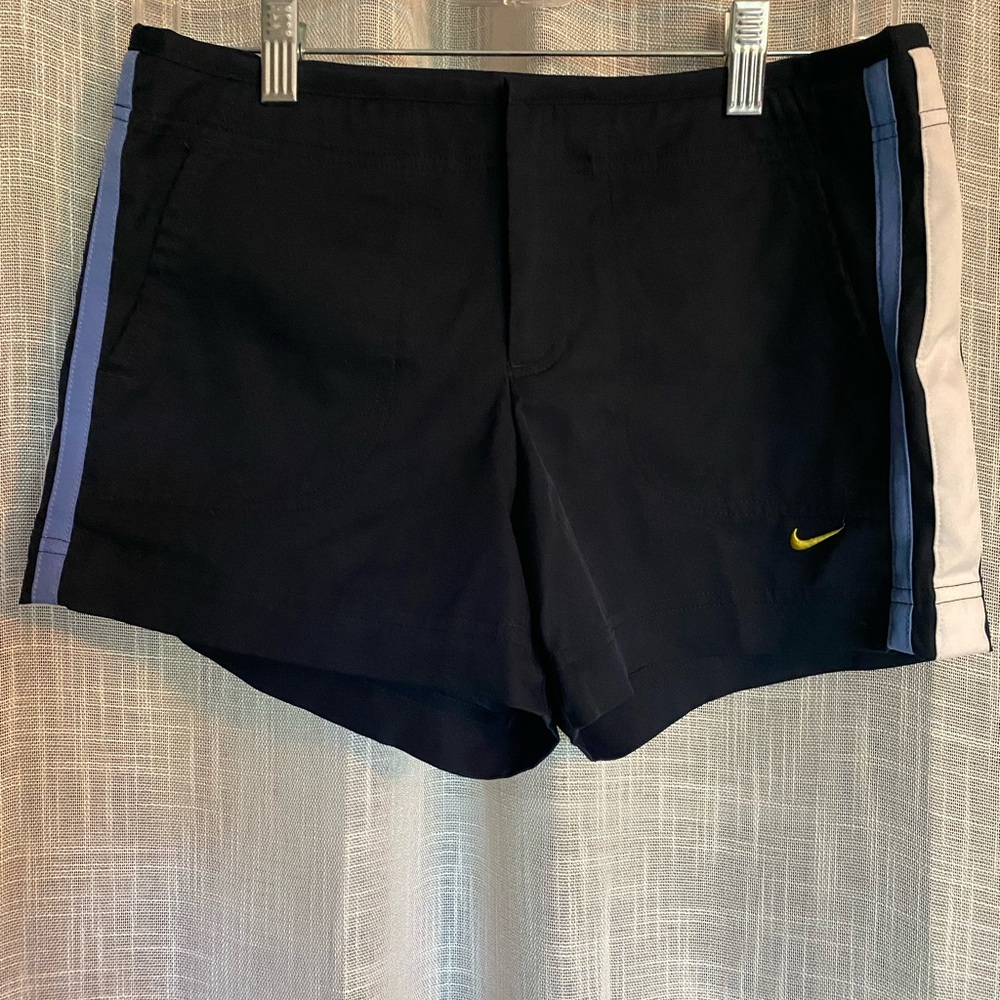 Nike Black Shorts with Blue and White Accents